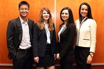L-R: James Cheng, Camilla Gambarini, Katharine Menéndez de la Cuesta, Laura Zielinski James Cheng, Camilla Gambarini, Katharine Menéndez de la Cuesta, Laura Zielinski